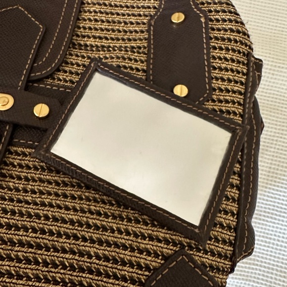 Eric Javits Squishee Isla Straw Shoulder Hand Bag & Mirror #116168 NWOT - Picture 15 of 16